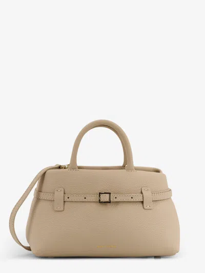 Manu Atelier Le Cambon 25 Leather Handbag In Nude