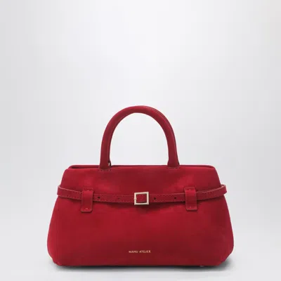 Manu Atelier Le Cambon 25 Red Suede Bag