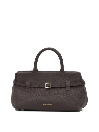 Manu Atelier "le Cambon 25" Small Handbag In Brown