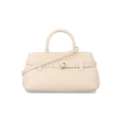 Manu Atelier Le Cambon 25 Vanilla Leather Bag Calf Shoulder In Neutral