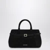 Manu Atelier 35 Structured Top Handle Tote Bag In Black