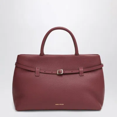 Manu Atelier Le Cambon 35 Burgundy Bag In Suede