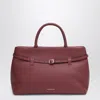 Manu Atelier Le Cambon 35 Burgundy Bag In Suede In Red