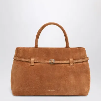 Manu Atelier Le Cambon 35 Camel Bag In Suede