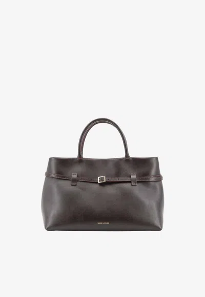 Manu Atelier Le Cambon 35 Leather Handbag In Brown