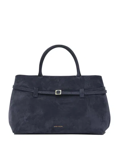 Manu Atelier "le Cambon 35" Medium Handbag In Blue
