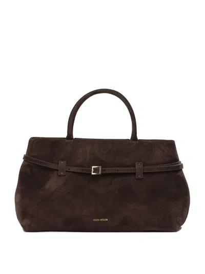 Manu Atelier "le Cambon 35" Medium Handbag In Brown