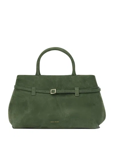 Manu Atelier "le Cambon 35" Medium Handbag In Green