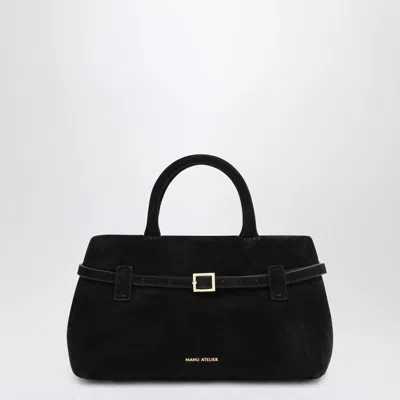 Manu Atelier Le Cambon 35 Suede Bag In Black