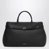 Manu Atelier 40 Cambon Structured Top Handle Bag In Burgundy