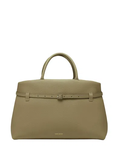 Manu Atelier Le Cambon 40 Handbag - Hammered Leather Construction In Green