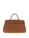 Manu Atelier Caramel Leather Le Cambon 40 Handbag In Brown