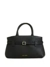 Manu Atelier Le Cambon Buckle-strap Leather Tote Bag In Black