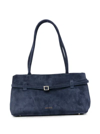 Manu Atelier Le Cambon Buckle-detail East-west Bag In Blue