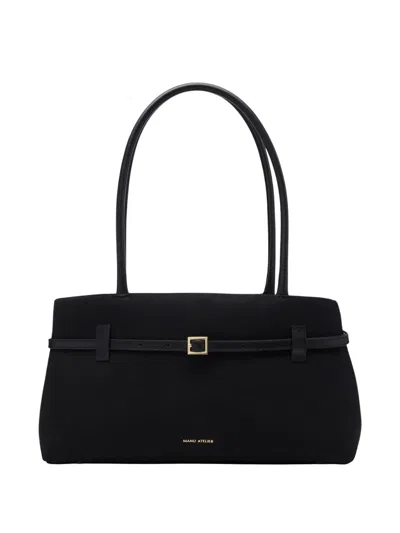 Manu Atelier Le Cambon Buckle-detail Shoulder Bag In Purple