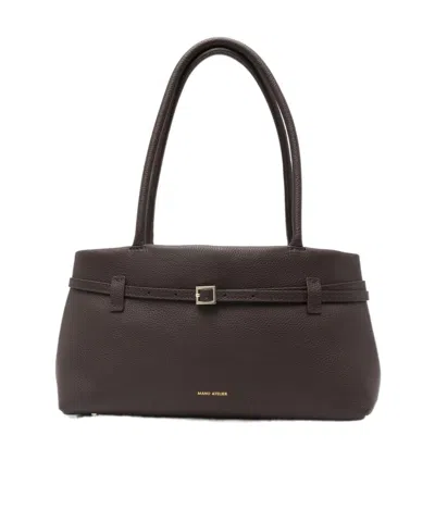 Manu Atelier Le Cambon East West Shoulder Bag In Brown