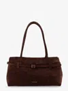 Manu Atelier Le Cambon East West Suede Shoulder Bag