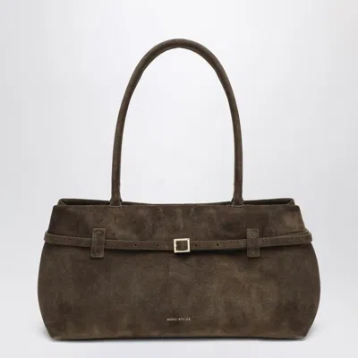 Manu Atelier Le Cambon East West Tobacco Suede Bag
