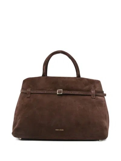 Manu Atelier Le Cambon Suede Handbag In Brown