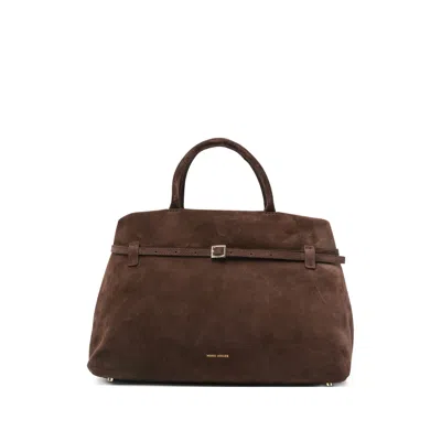 Manu Atelier Le Cambon Suede Handbag In Purple