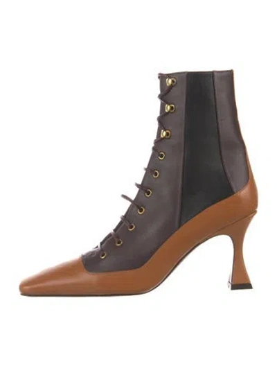Pre-owned Manu Atelier Leather Boots In Brown