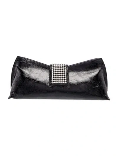 Pre-owned Manu Atelier Leather Clutch In Gray