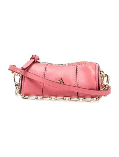 Pre-owned Manu Atelier Leather Crossbody Bag In Pink