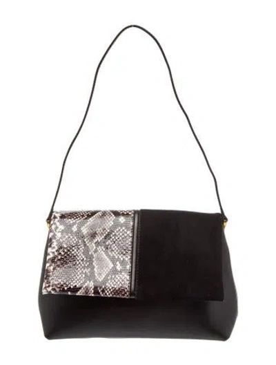 Pre-owned Manu Atelier Leather Evening Bag In Black