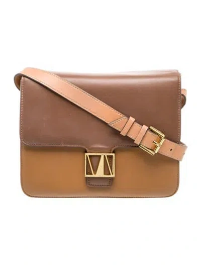 Pre-owned Manu Atelier Leather Shoulder Bag In Brown