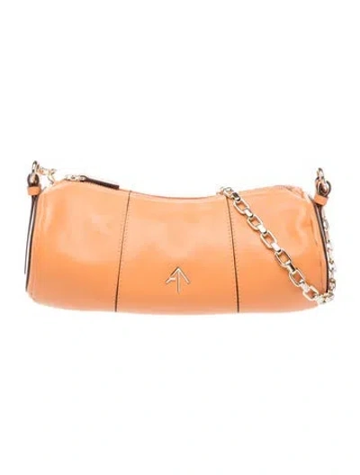 Pre-owned Manu Atelier Leather Shoulder Bag In Brown