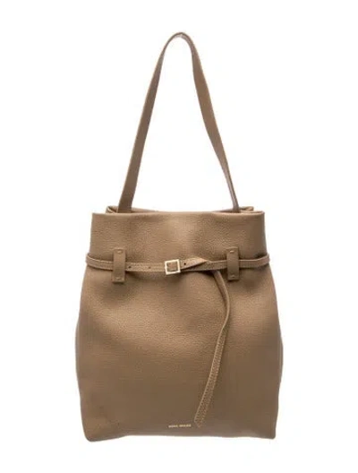 Pre-owned Manu Atelier Leather Shoulder Bag In Brown