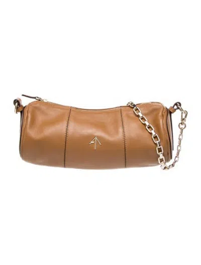 Pre-owned Manu Atelier Leather Shoulder Bag In Brown