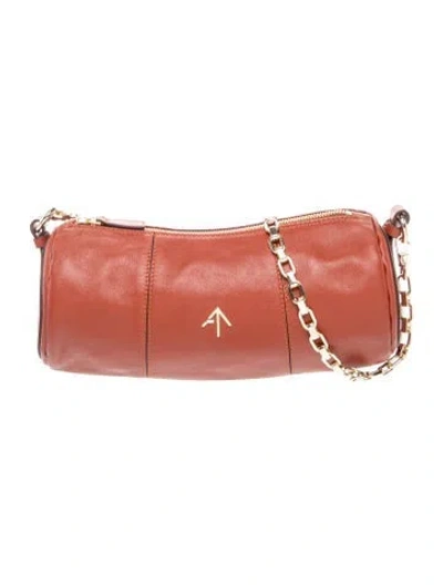 Pre-owned Manu Atelier Leather Shoulder Bag In Red