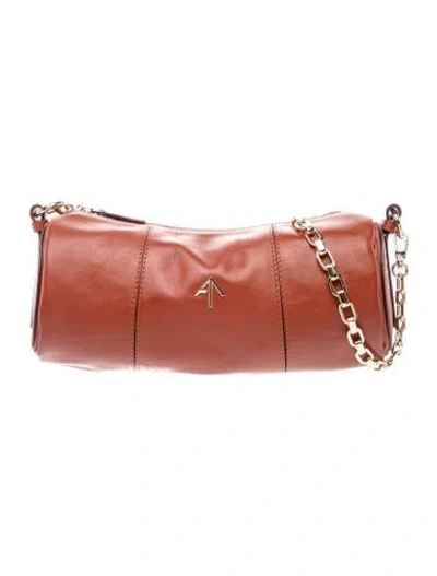 Pre-owned Manu Atelier Leather Shoulder Bag In Red