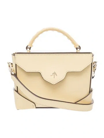 Pre-owned Manu Atelier Leather Top Handle Bag In Gold