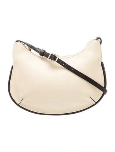 Pre-owned Manu Atelier Leather Top Handle Bag In Neutrals