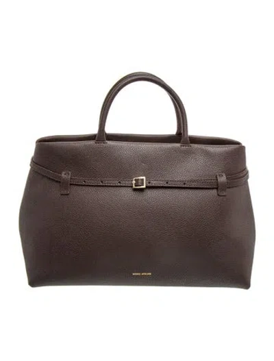 Pre-owned Manu Atelier Leather Tote In Brown