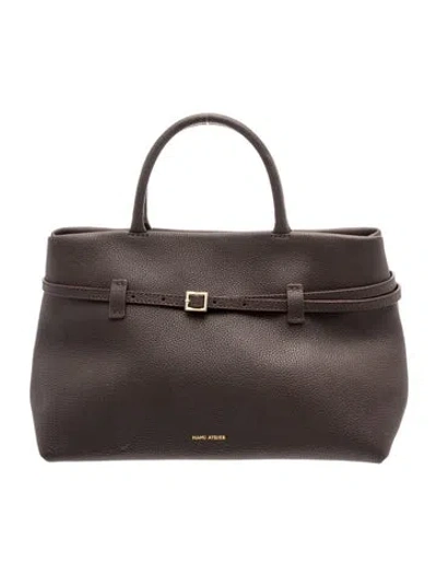 Pre-owned Manu Atelier Leather Tote In Brown