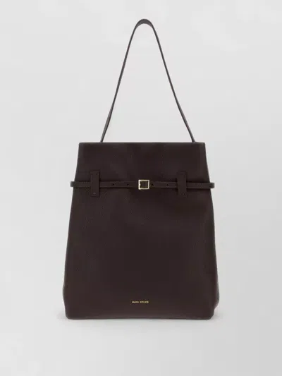 Manu Atelier Leather Tote Du Jour Shoulder Bag In Brown