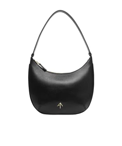 Manu Atelier Logo Design Handbag In White