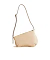 Manu Atelier Mini Curve Hobo Bag In Nude