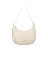 Manu Atelier Logo Shoulder Bag In Nude