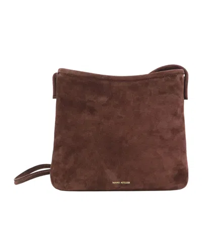 Manu Atelier Logo-embellished Shoulder Bag In Brown