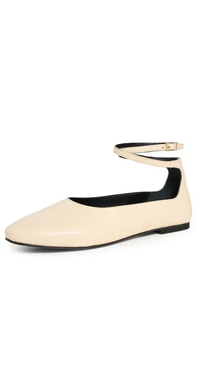 Manu Atelier Manu Leather Ballerina Shoes In Neutrals