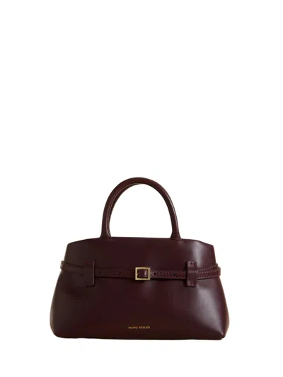 Manu Atelier Maroon Le Cambon 25 Handbag In Burgundy