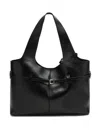 Manu Atelier Medium Shoulder Bag Cambon Rectangular Smooth Buckle Dual In Black