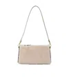 Manu Atelier Mini Artificial Fur Shoulder Bag In Nude
