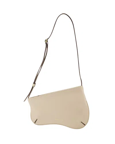 Manu Atelier Mini Curve Hobo Bag -  - Ivory - Leather In Beige