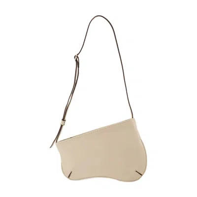 Manu Atelier Mini Curve Hobo Bag In Sand