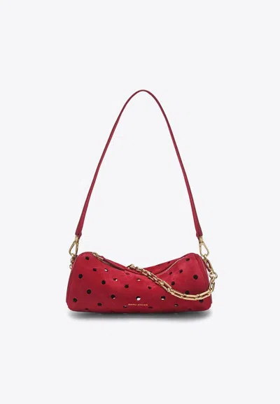 Manu Atelier Mini Cylinder Bag In Red